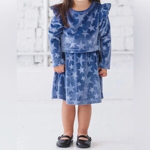 Mabel + Honey - Kids Star Bella Velvet Dress - Size 5